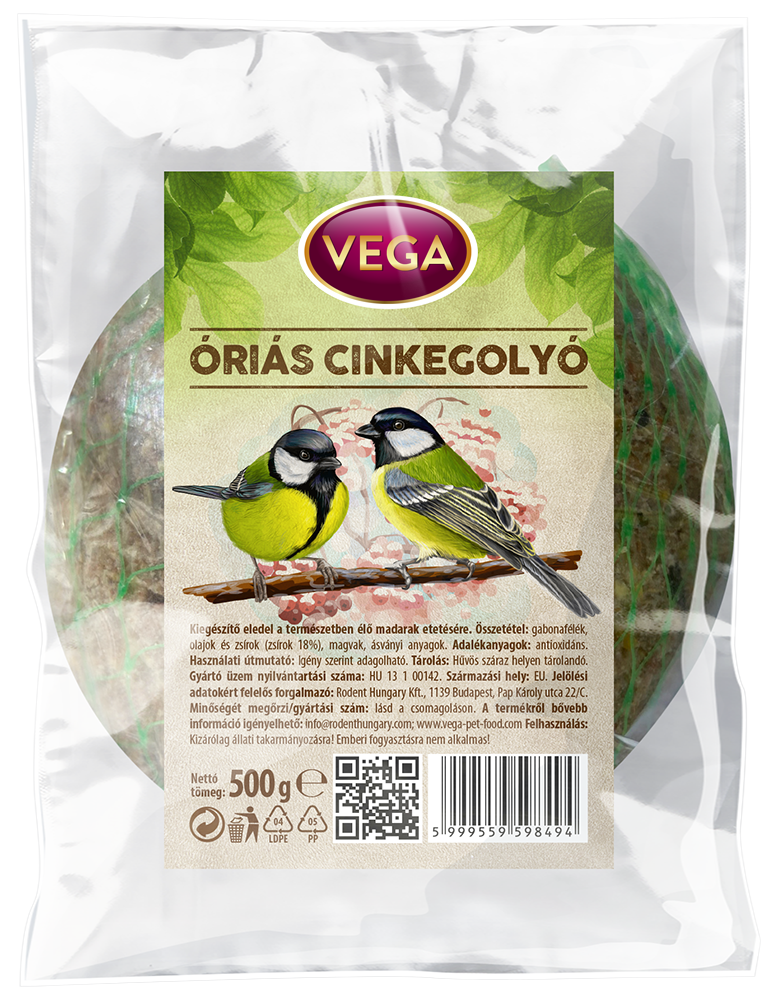 VEGA Óriás cinkegolyó 500g